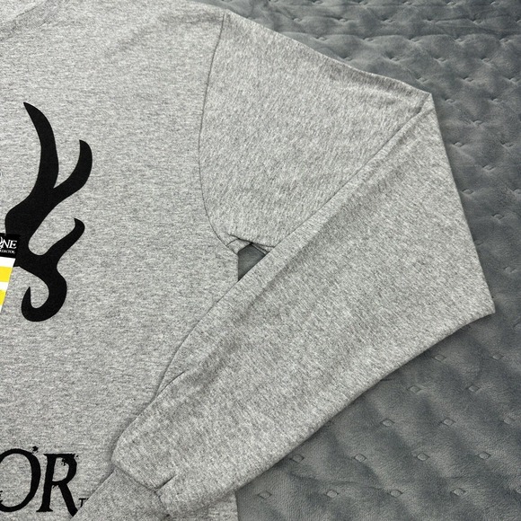 Bone Collector Shirt Mens Medium Gray Long Sleeve Pullover Hunting Crewneck NWT - Picture 5 of 10